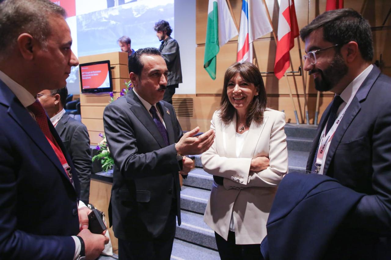 Erbil Governor Omed Khoshnaw (second left) during his meeting with Paris Mayor Anne Hidalgo, May 24, 2024. (Photo: Erbil Governorate)